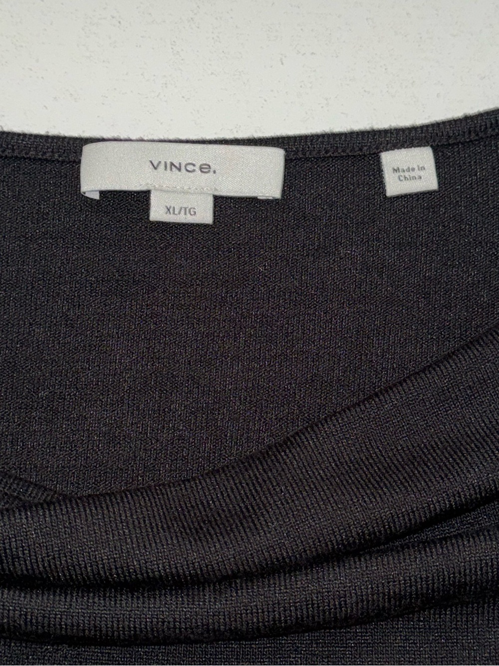 Vince Black Draped V-Neck Short Sleeve Tee - Picture 7 of 10